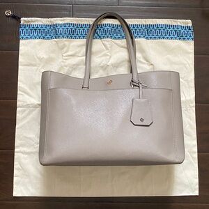 Tory Burch Laptop Satchel in tan leather